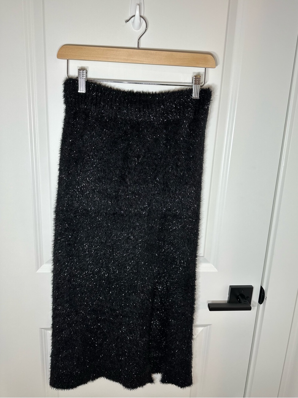 By Together Black Sparkle Midi Pencil Skirt